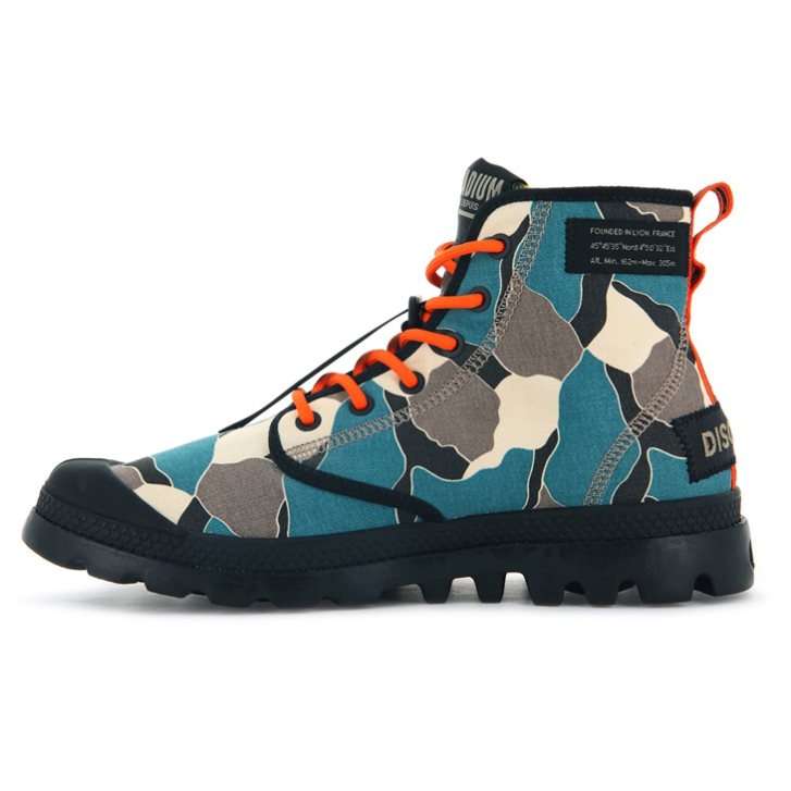 Palladium Pampa Lite Overlab Men's Boots Camo | UK H097-FDM